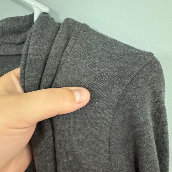 Lilly Lou Open Front Cardigan Sweater Gray Women's Size Large Spandex Blend - Picture 4 of 9